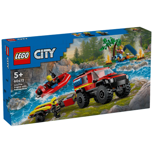 Vatrogasno vozilo 4x4 sa spasilačkim čamcem,LEGO City