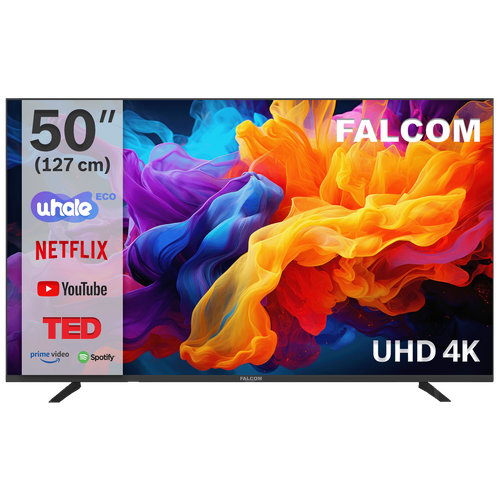 Falcom - Televizor Smart LED TV 4K UltraHD  50 inch, Bluetooth ,WiFi