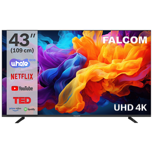 Falcom - Televizor Smart LED TV 4K UltraHD  43 inch, Bluetooth ,WiFi