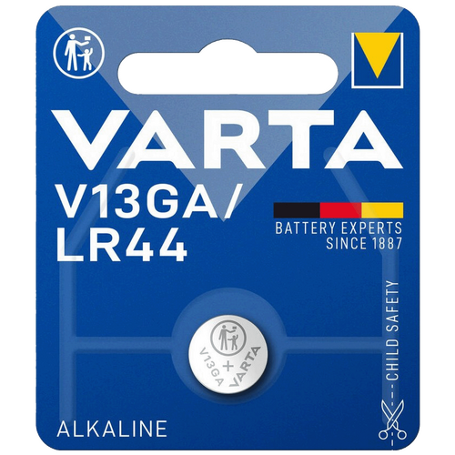 Baterija alkalna LR44, 1,5 V dugmasta, blister 1 kom