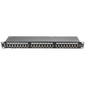 Patch Panel 24 Portni, 1U, Cat.5e, oklopljen, crna