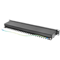 Patch Panel 24 Portni, 1U, Cat.5e, oklopljen, crna