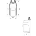 Protočni bojler, 3.7 kW, podpultni